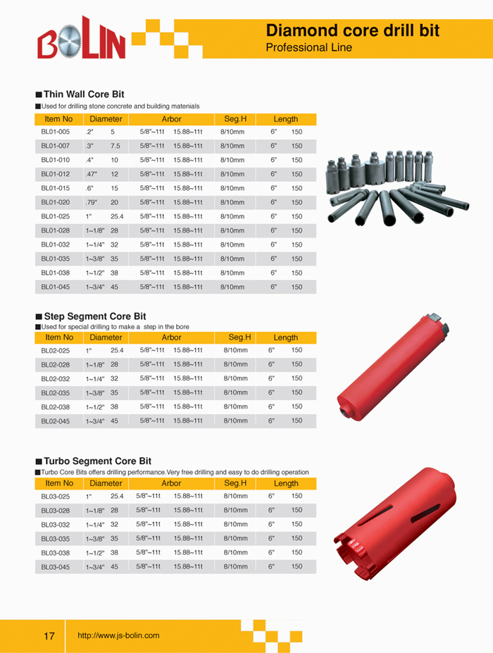 Diamond Core Drill Bit