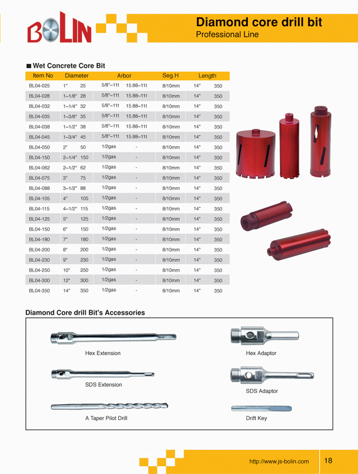 Diamond Core Drill Bit