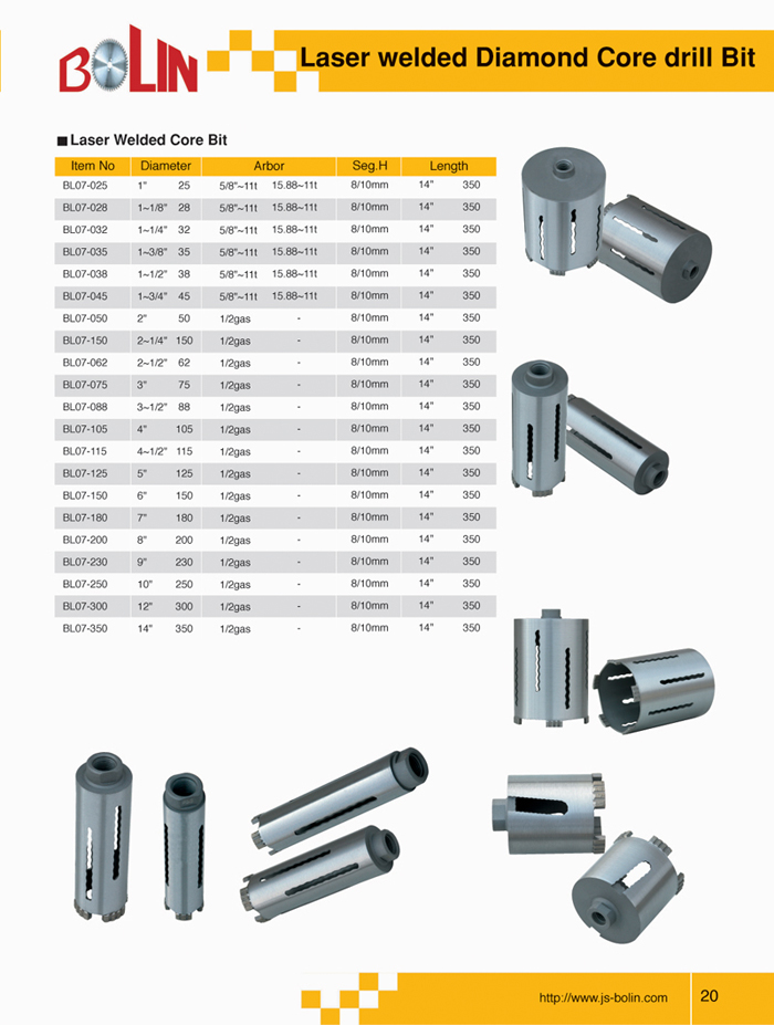 Diamond Core Drill Bit